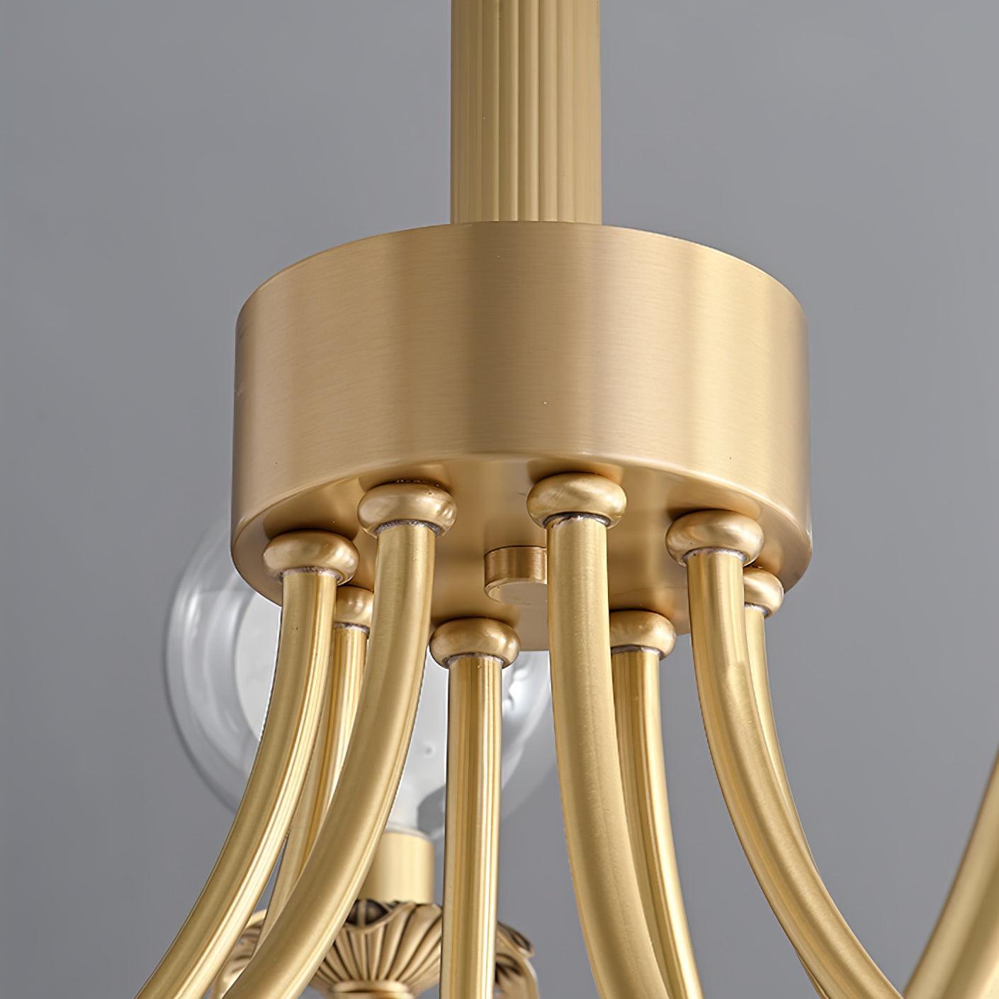 Aureate Radiance Glass Globe Branch Chandelier Elegant Brass Pendant Lighting