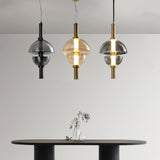 Aurora Glass Globe LED Pendant Lamp Contemporary Ceiling Light Fixture for Modern Homes