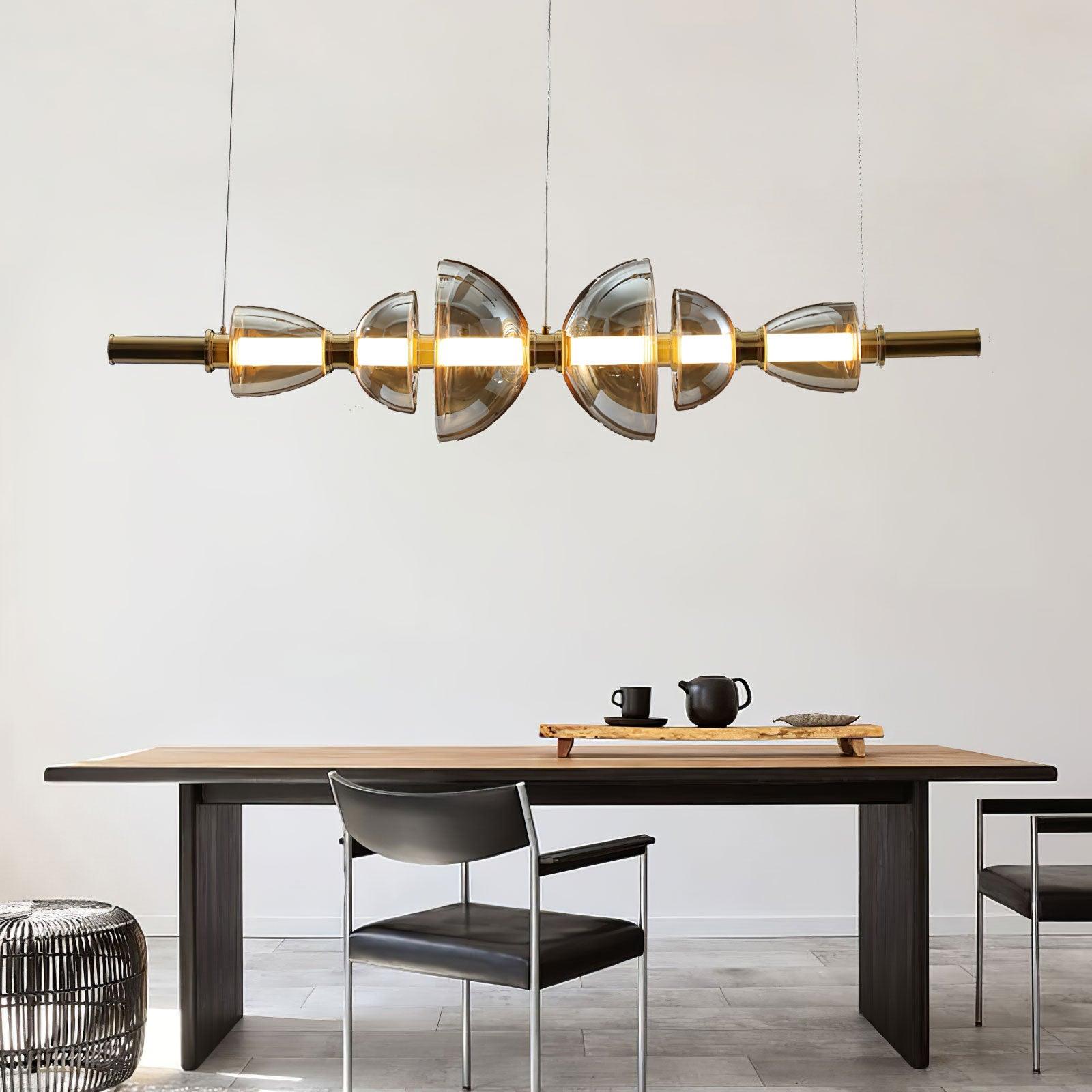 Aurora Glass Globe LED Pendant Lamp Contemporary Ceiling Light Fixture for Modern Homes