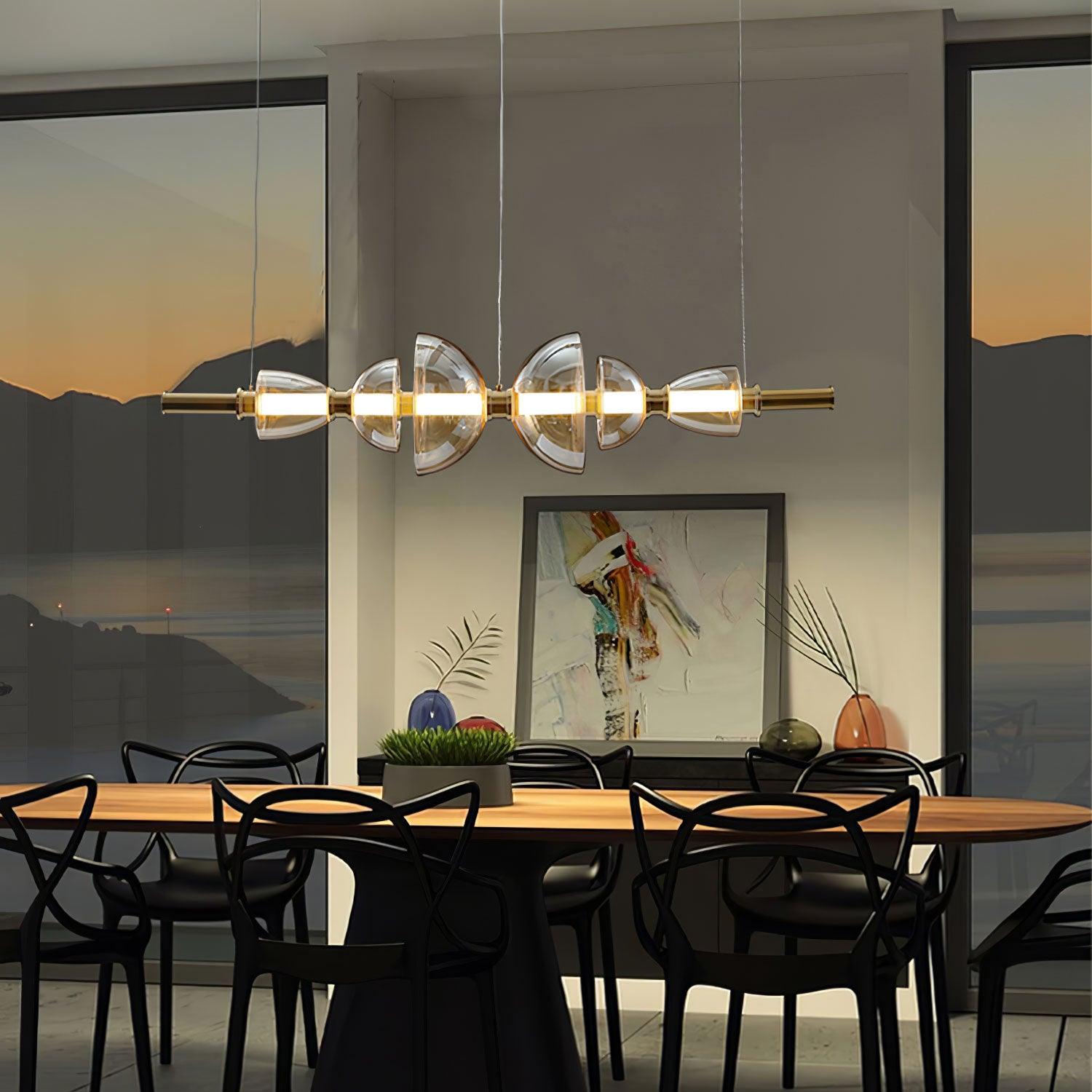 Aurora Glass Globe LED Pendant Lamp Contemporary Ceiling Light Fixture for Modern Homes