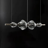 Aurora Glass Globe LED Pendant Lamp Contemporary Ceiling Light Fixture for Modern Homes