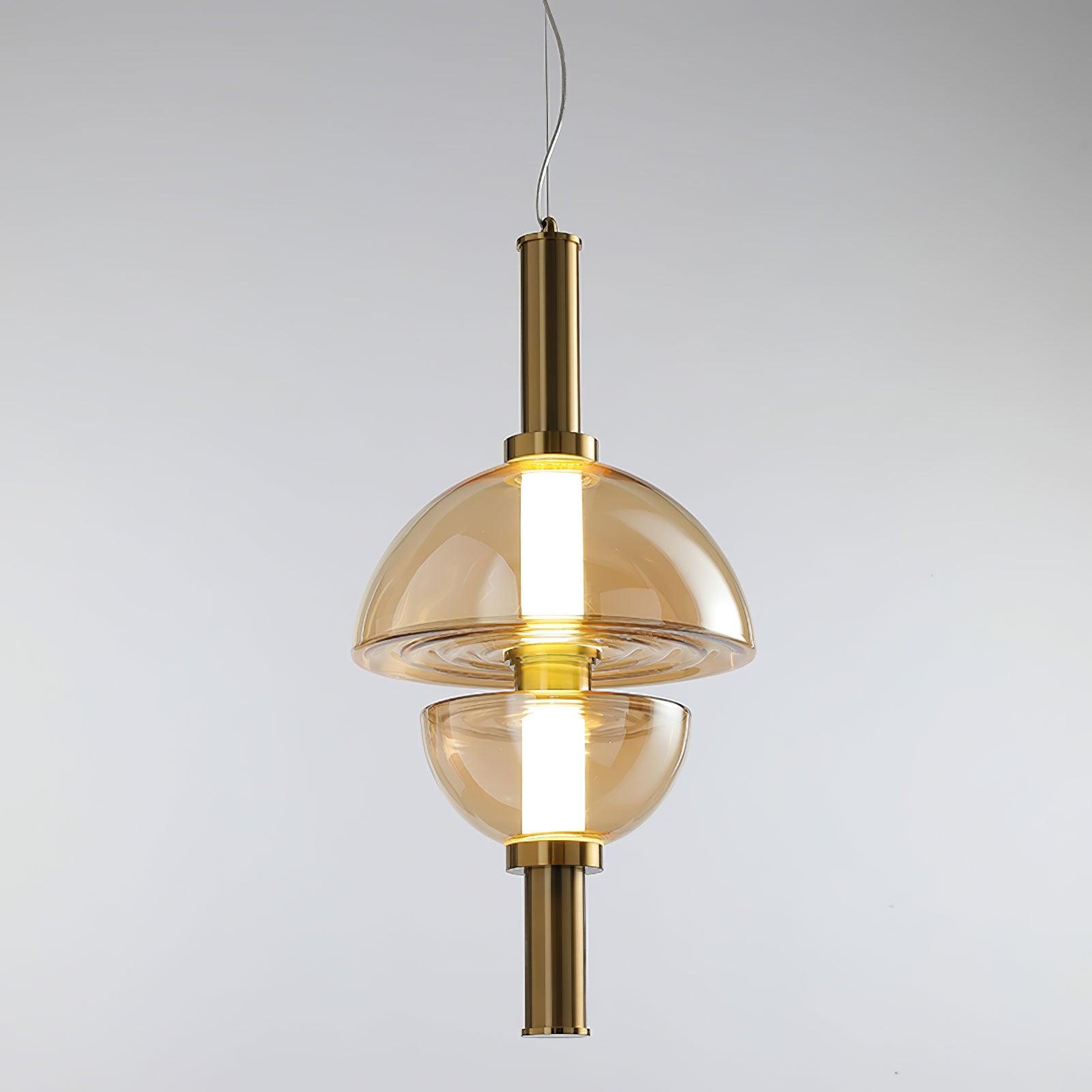 Aurora Glass Globe LED Pendant Lamp Contemporary Ceiling Light Fixture for Modern Homes