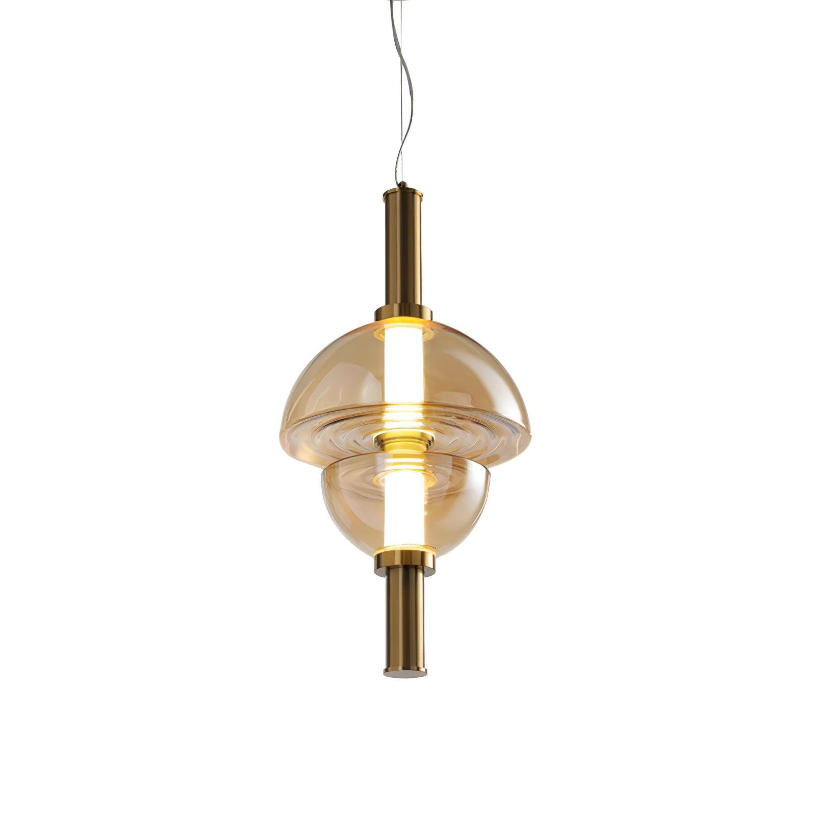 Aurora Glass Globe LED Pendant Lamp Contemporary Ceiling Light Fixture for Modern Homes