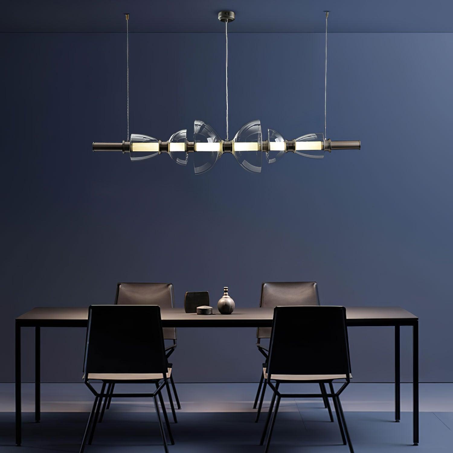 Aurora Glass Globe LED Pendant Lamp Contemporary Ceiling Light Fixture for Modern Homes
