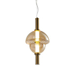Aurora Glass Globe LED Pendant Lamp Contemporary Ceiling Light Fixture for Modern Homes