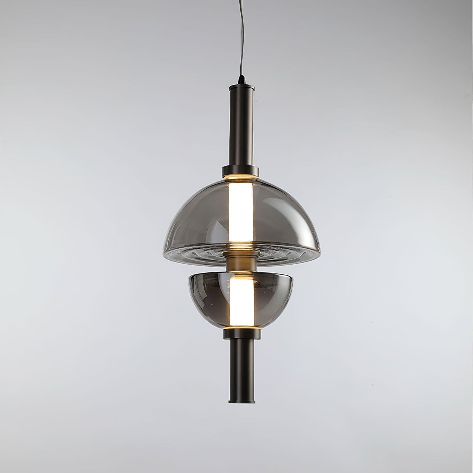 Aurora Glass Globe LED Pendant Lamp Contemporary Ceiling Light Fixture for Modern Homes