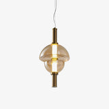 Aurora Glass Globe LED Pendant Lamp Contemporary Ceiling Light Fixture for Modern Homes