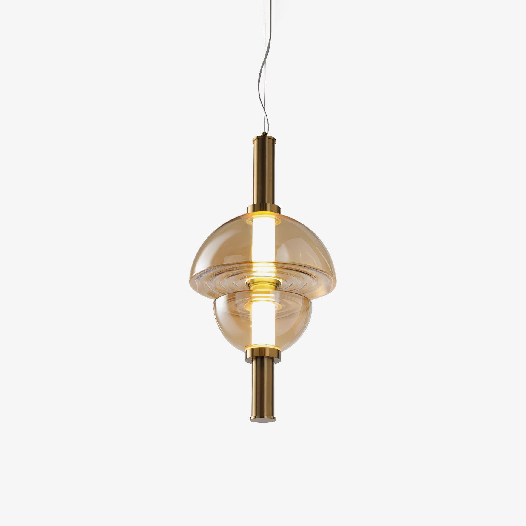 Aurora Glass Globe LED Pendant Lamp Contemporary Ceiling Light Fixture for Modern Homes