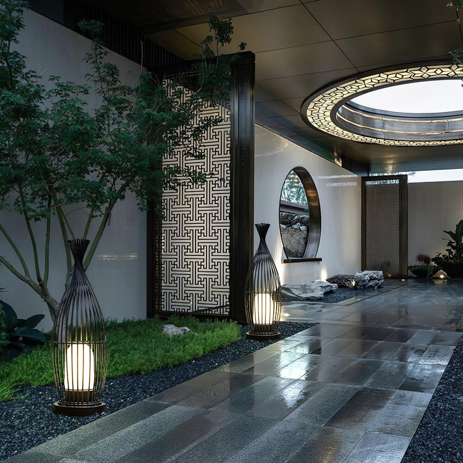 Aurora Orbis Waterproof Outdoor Lantern Sphere Light for Gardens and Patios