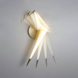 Avian Inspired Modern LED Bird Wall Sconce Adjustable Gold Finish Sconce Set for Living Room and Bedroom