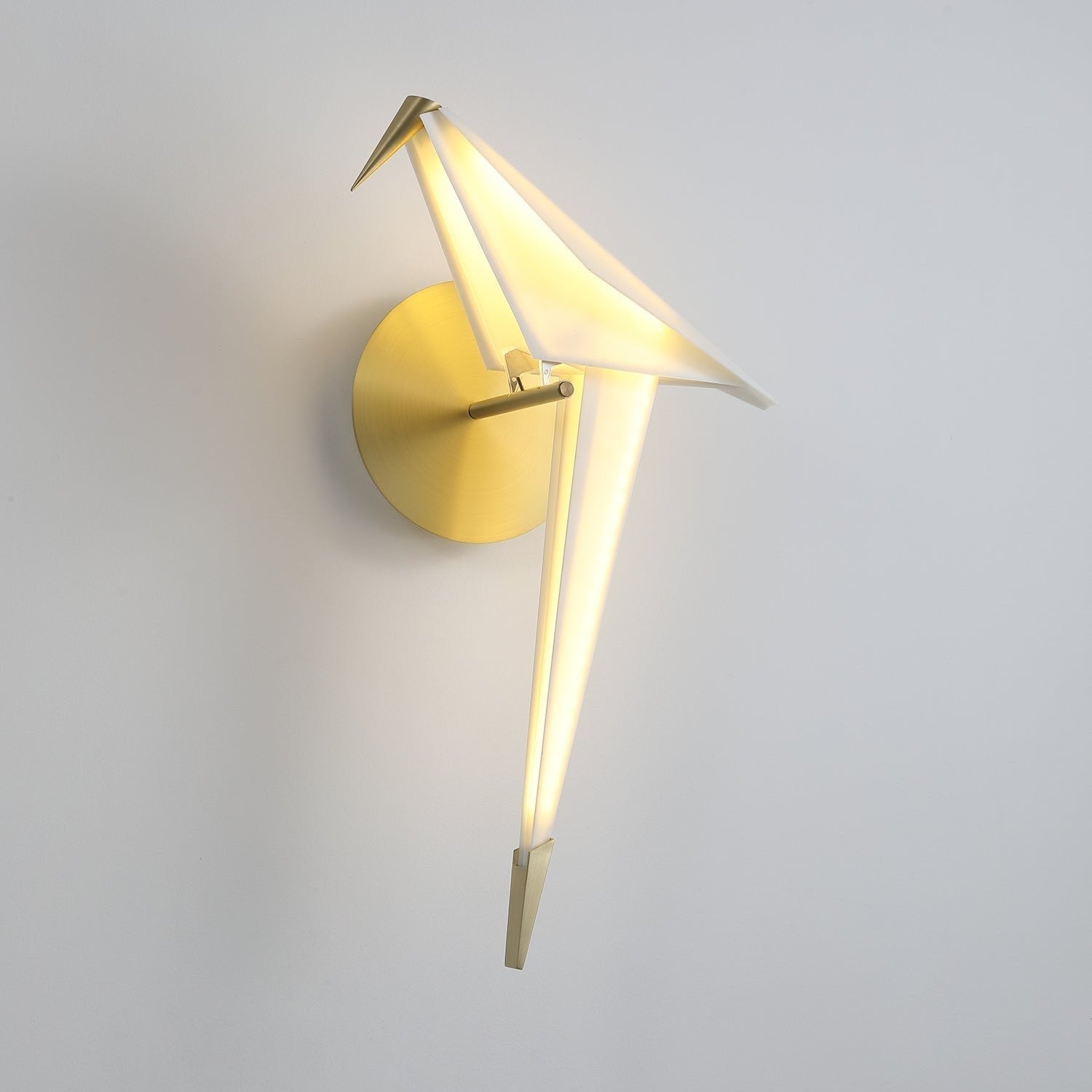 Avian Inspired Modern LED Bird Wall Sconce Adjustable Gold Finish Sconce Set for Living Room and Bedroom