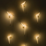 Avian Inspired Modern LED Bird Wall Sconce Adjustable Gold Finish Sconce Set for Living Room and Bedroom
