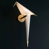 Avian Inspired Modern LED Bird Wall Sconce Adjustable Gold Finish Sconce Set for Living Room and Bedroom