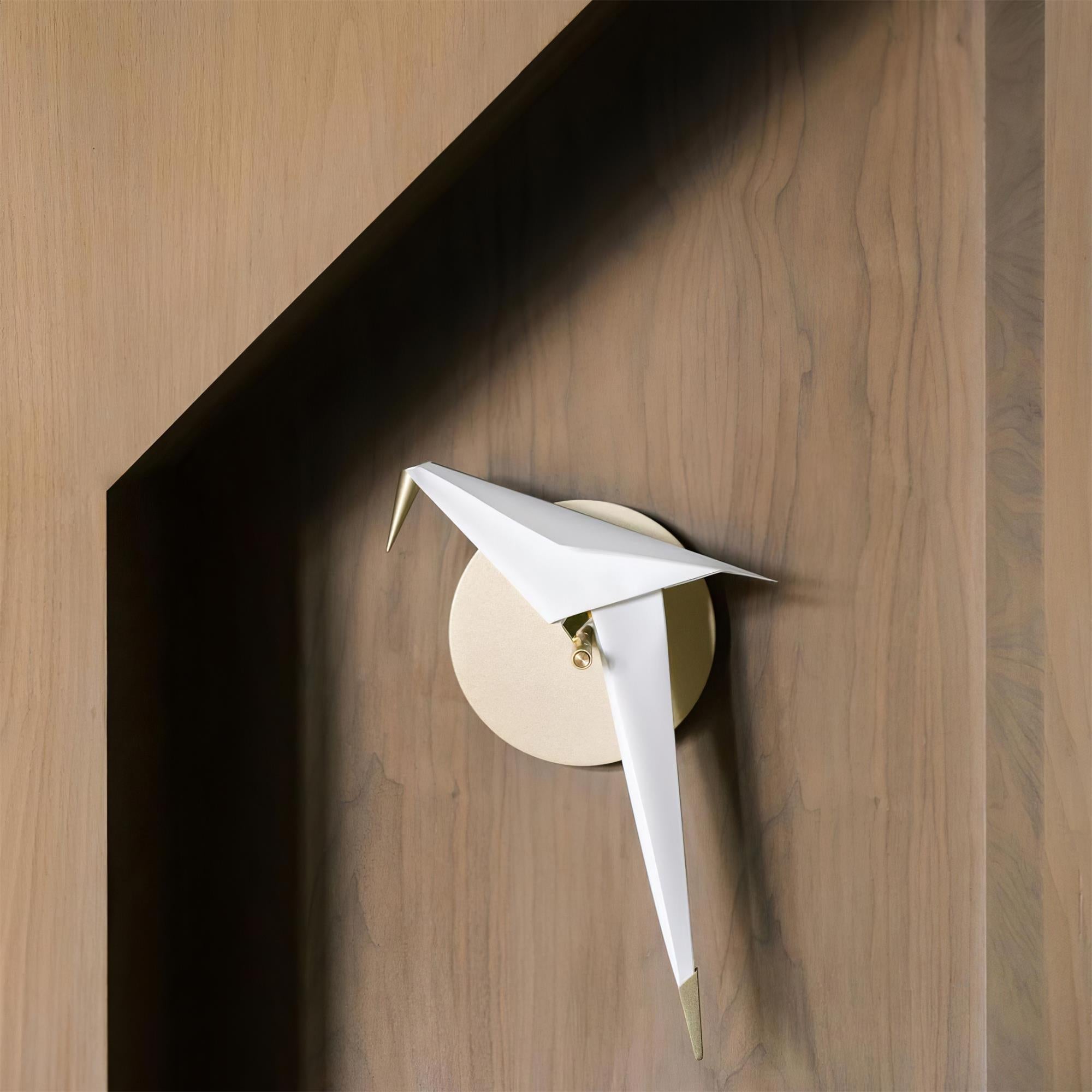 Avian Inspired Modern LED Bird Wall Sconce Adjustable Gold Finish Sconce Set for Living Room and Bedroom