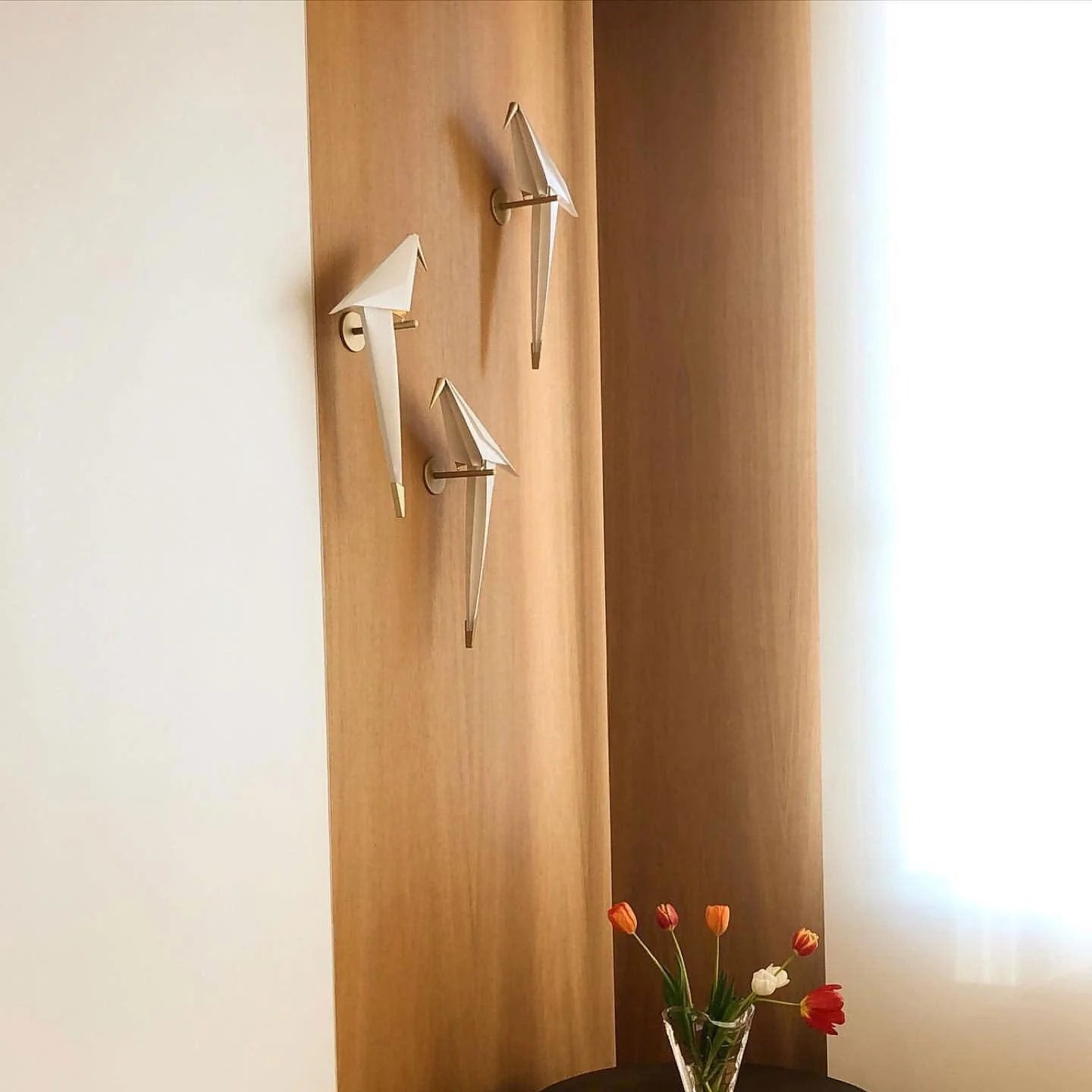 Avian Inspired Modern LED Bird Wall Sconce Adjustable Gold Finish Sconce Set for Living Room and Bedroom
