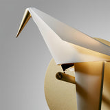 Avian Inspired Modern LED Bird Wall Sconce Adjustable Gold Finish Sconce Set for Living Room and Bedroom