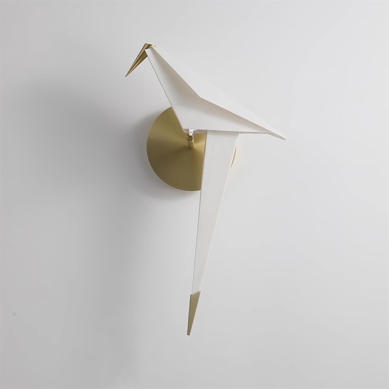 Avian Inspired Modern LED Bird Wall Sconce Adjustable Gold Finish Sconce Set for Living Room and Bedroom