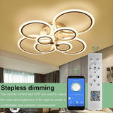 Modern Geometric Circles LED Cluster Ceiling Light Flush Mount Fixture for Bedroom and Living Room