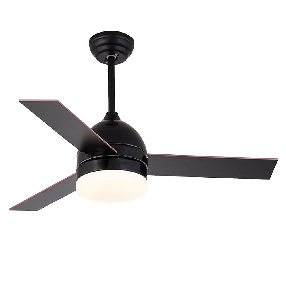 Modern LED Flush Mount Ceiling Fan with Acrylic Shade and Electroplated Metal Finish