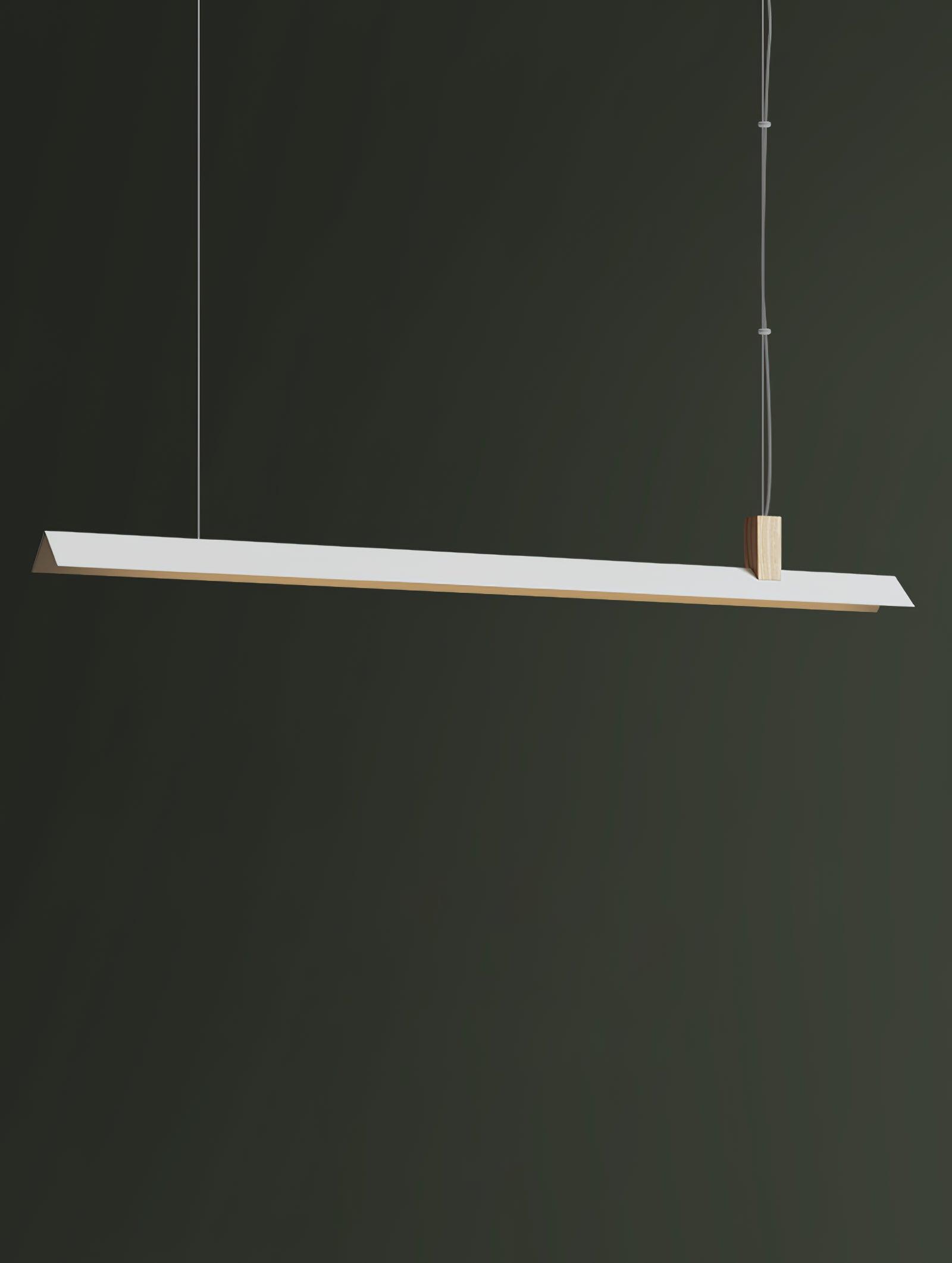 Axis T Wooden Linear LED Pendant Light for Kitchen Island Farmhouse Hanging Ceiling Fixture