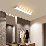 Modern Minimalist Geometric Rectangular LED Flush Mount Ceiling Light for Kitchen and Living Room