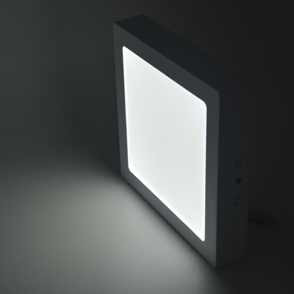 Modern Square White LED Flush Mount Ceiling Light for Low Profile Bathroom Lighting