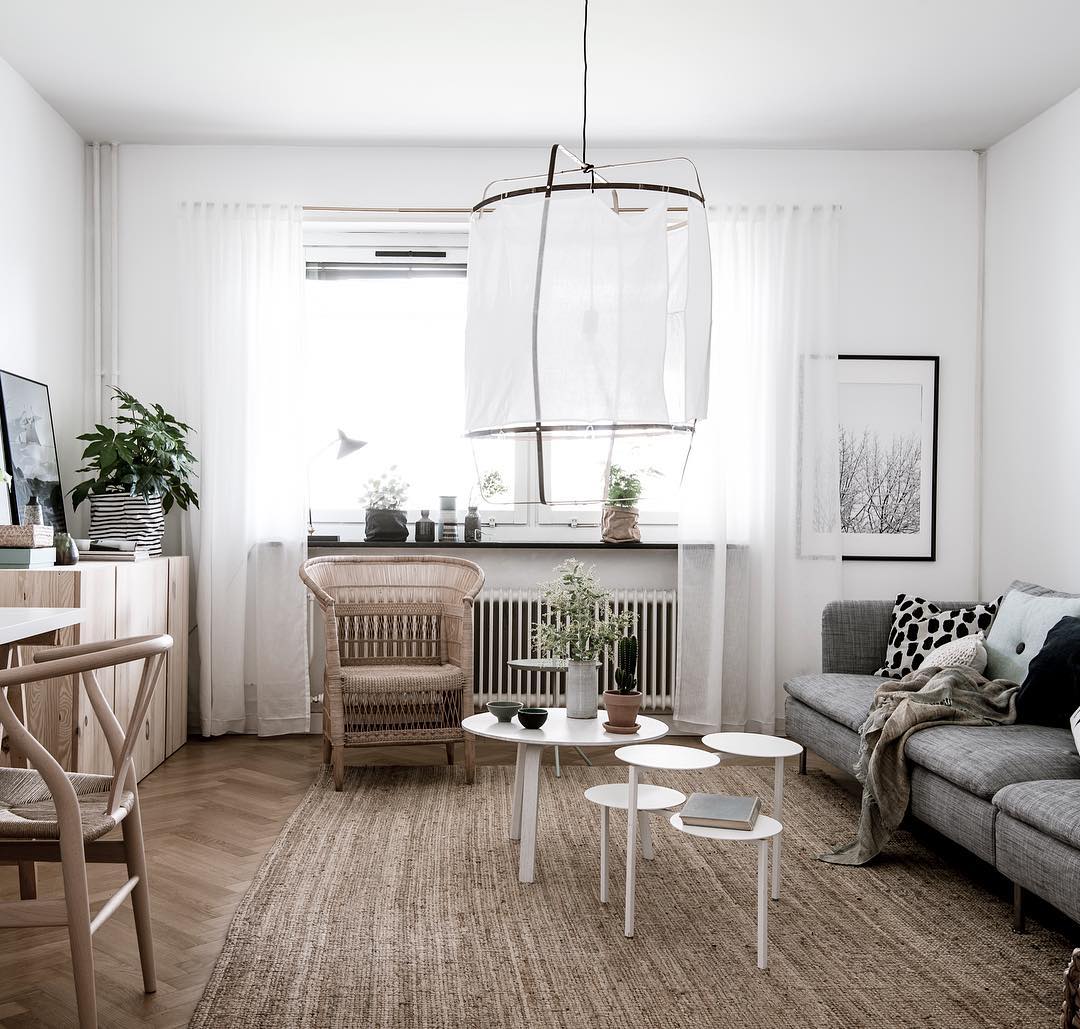Bamboo and Linen Houselight Pendant Light Natural Organic Hanging Lamp for Living Rooms and Dining Areas