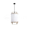 Bamboo and Linen Houselight Pendant Light Natural Organic Hanging Lamp for Living Rooms and Dining Areas