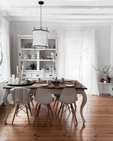 Bamboo and Linen Houselight Pendant Light Natural Organic Hanging Lamp for Living Rooms and Dining Areas