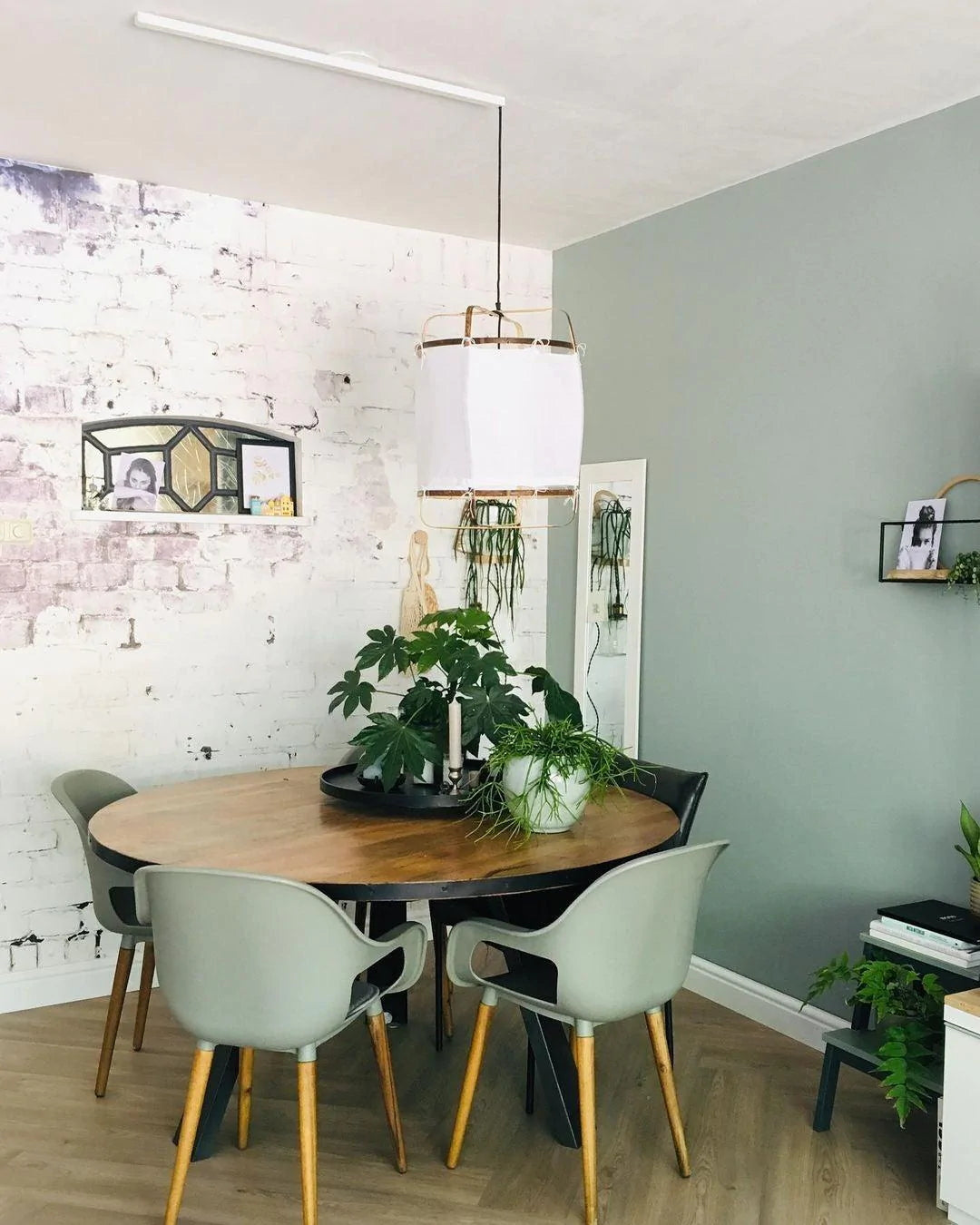 Bamboo and Linen Houselight Pendant Light Natural Organic Hanging Lamp for Living Rooms and Dining Areas