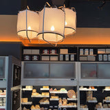 Bamboo and Linen Houselight Pendant Light Natural Organic Hanging Lamp for Living Rooms and Dining Areas