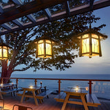 Bamboo Waterproof Outdoor Path Lights and Farmhouse Garden Lawn Lighting Fixture