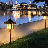 Bamboo Waterproof Outdoor Path Lights and Farmhouse Garden Lawn Lighting Fixture