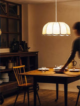 Banana Leaf Fabric Pendant Lamp Modern Organic Ceiling Chandelier for Dining Room and Living Area