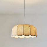 Banana Leaf Fabric Pendant Lamp Modern Organic Ceiling Chandelier for Dining Room and Living Area