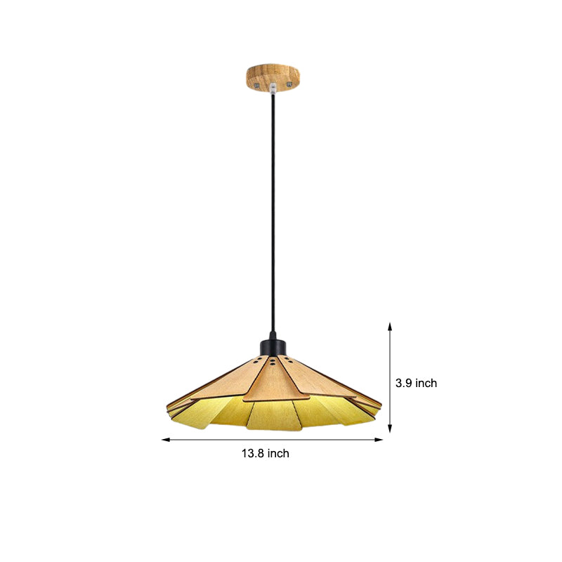 Basswood Wabi Sabi Japanese Chandelier Nordic Wood Pendant Light for Dining Room
