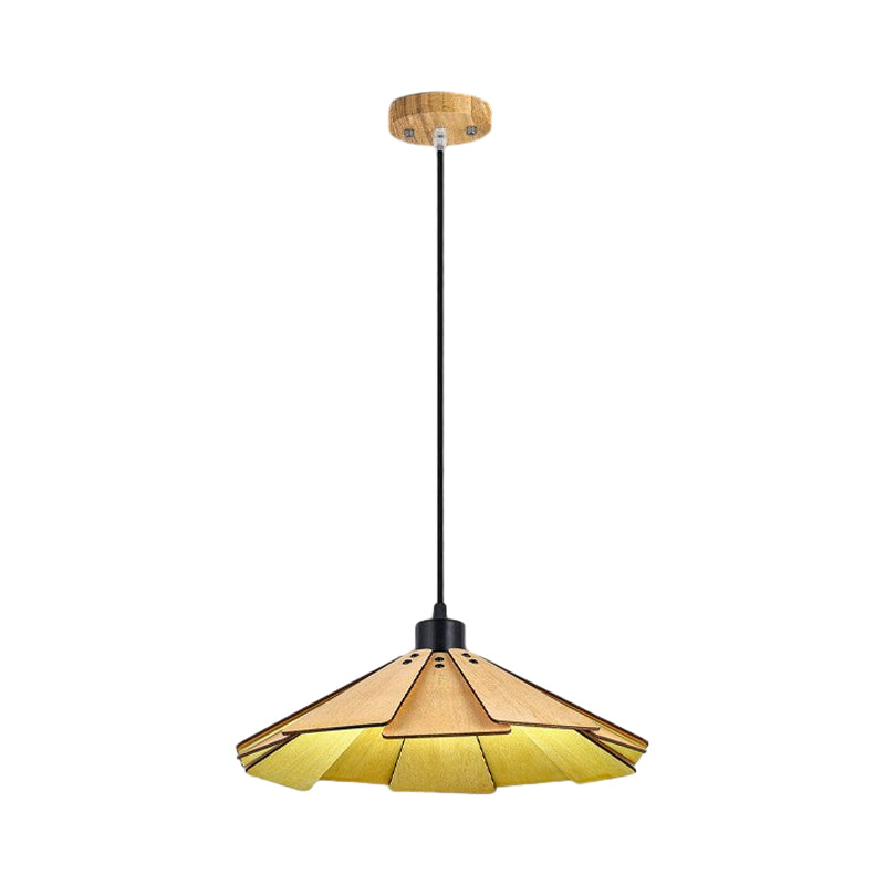 Basswood Wabi Sabi Japanese Chandelier Nordic Wood Pendant Light for Dining Room