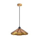 Basswood Wabi Sabi Japanese Chandelier Nordic Wood Pendant Light for Dining Room
