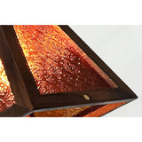 Begonia Glass and Solid Walnut Wood Geometric Pendant Light for Modern Interior Decor