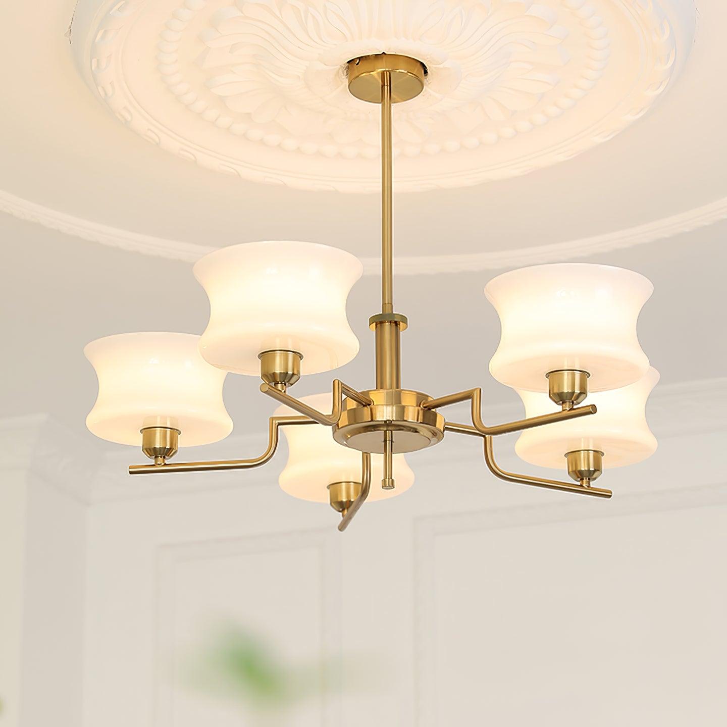 Belue Vintage Style Metal and Glass Chandelier Ceiling Light for Modern Interiors