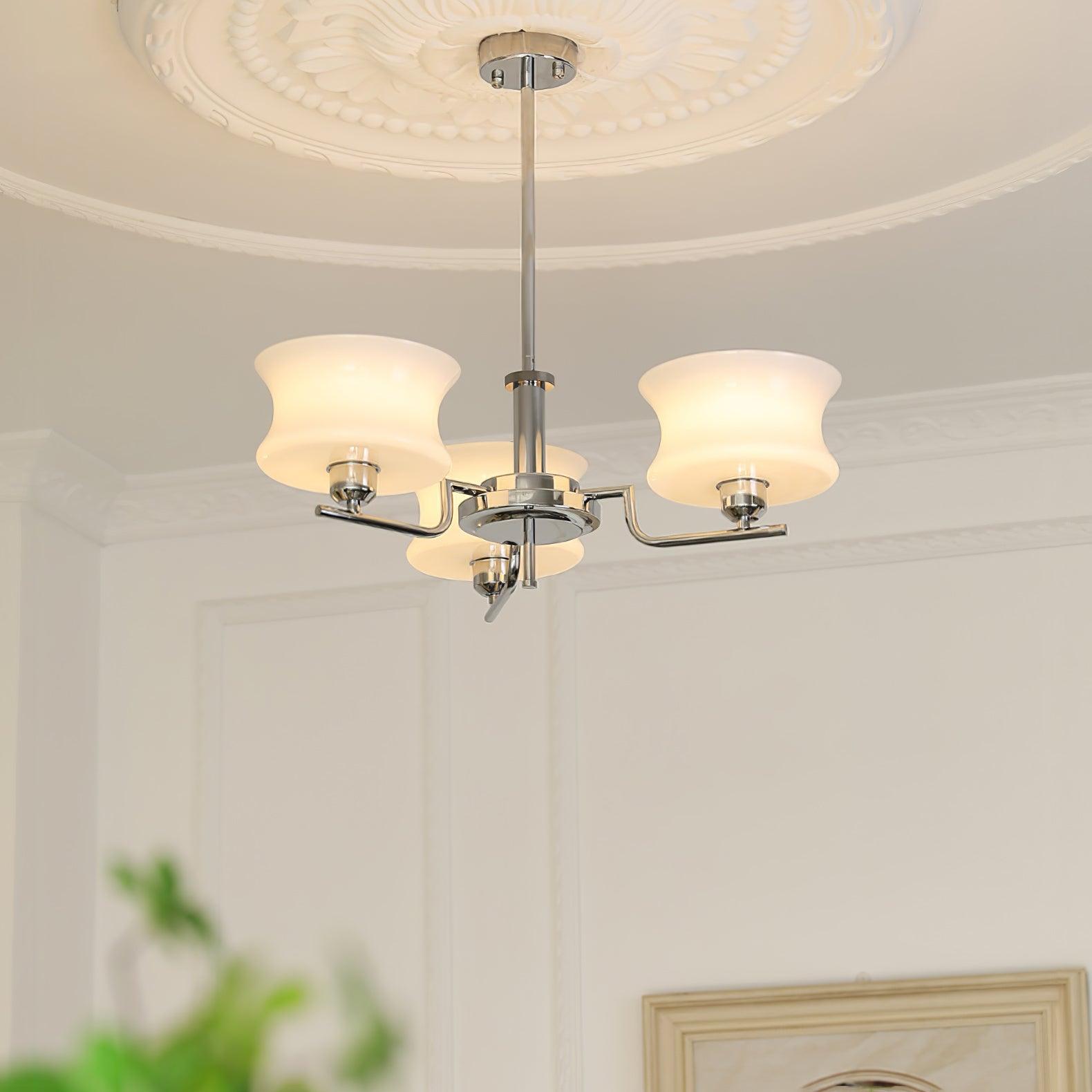 Belue Vintage Style Metal and Glass Chandelier Ceiling Light for Modern Interiors