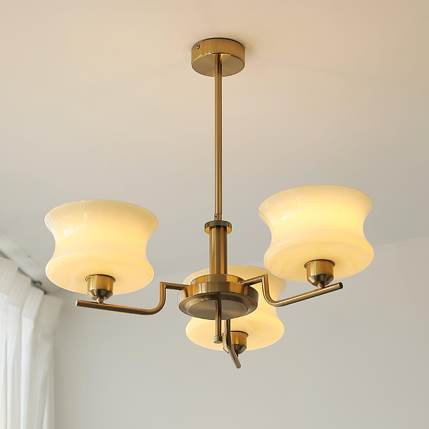 Belue Vintage Style Metal and Glass Chandelier Ceiling Light for Modern Interiors