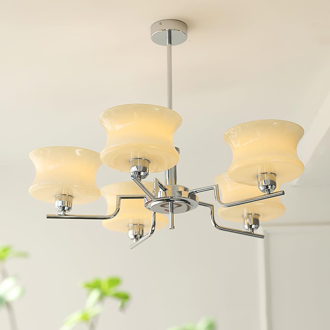 Belue Vintage Style Metal and Glass Chandelier Ceiling Light for Modern Interiors