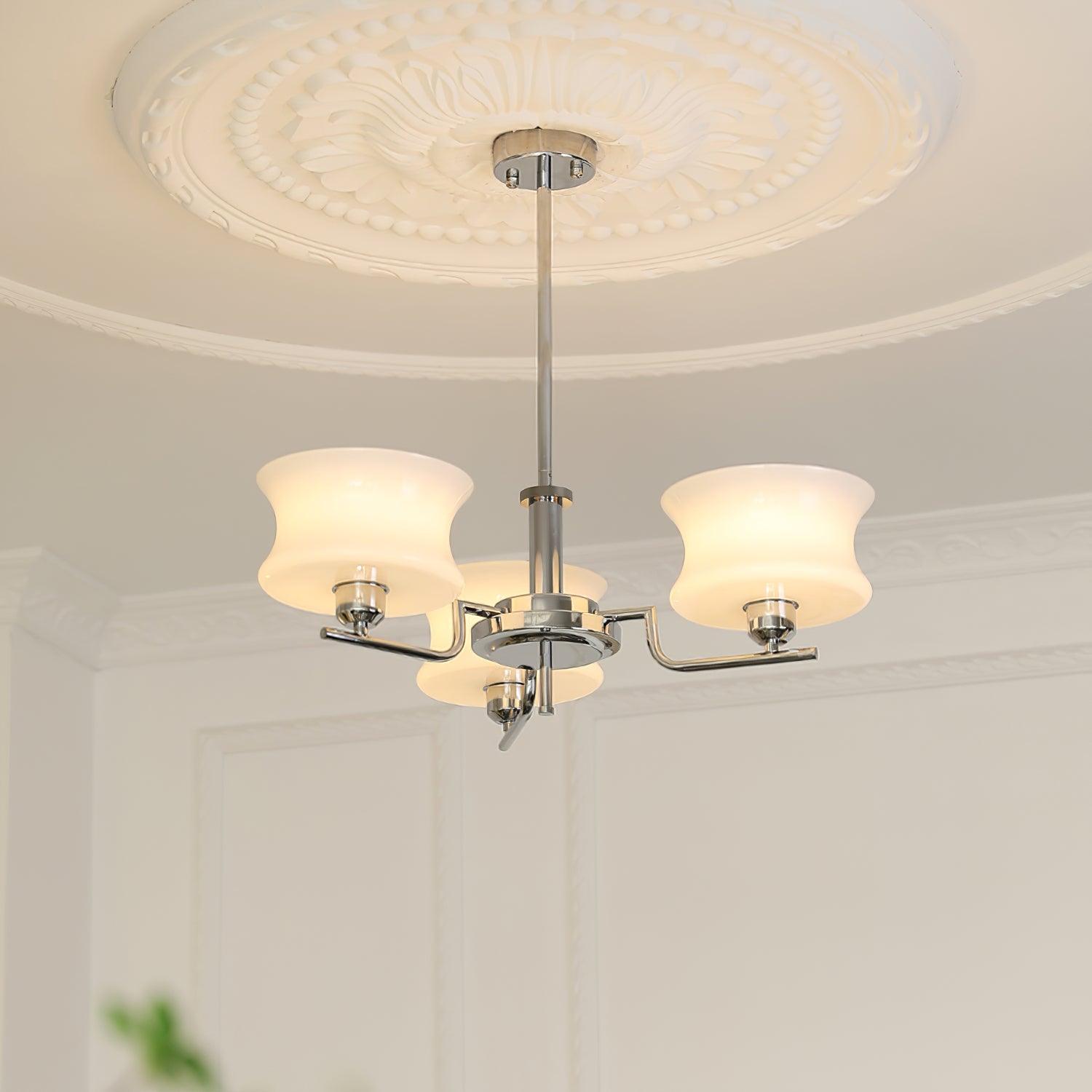 Belue Vintage Style Metal and Glass Chandelier Ceiling Light for Modern Interiors