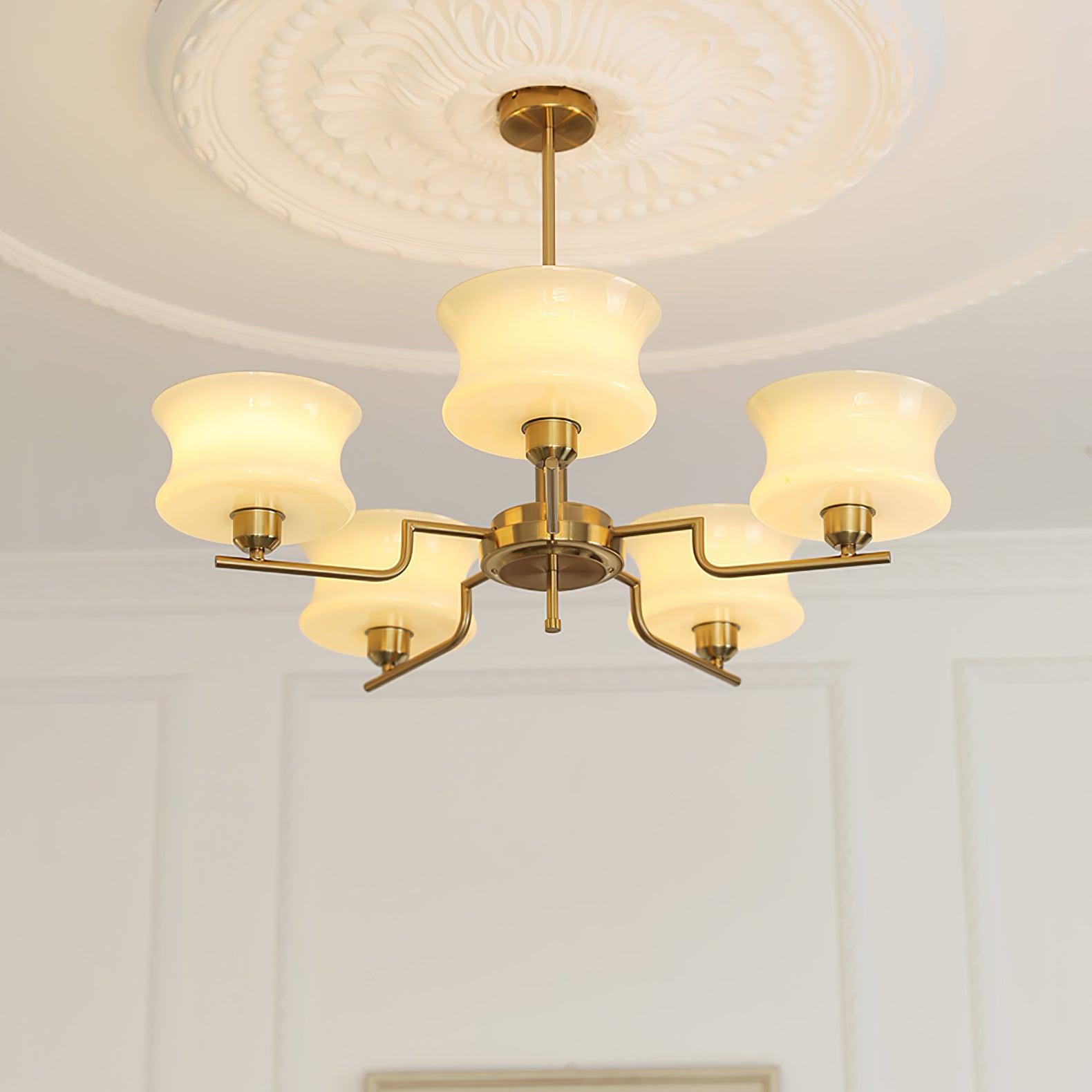 Belue Vintage Style Metal and Glass Chandelier Ceiling Light for Modern Interiors