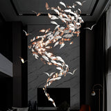 Bennett Modern Layered Crown Chandelier with Integrated LED and Glass Shades for Living Room