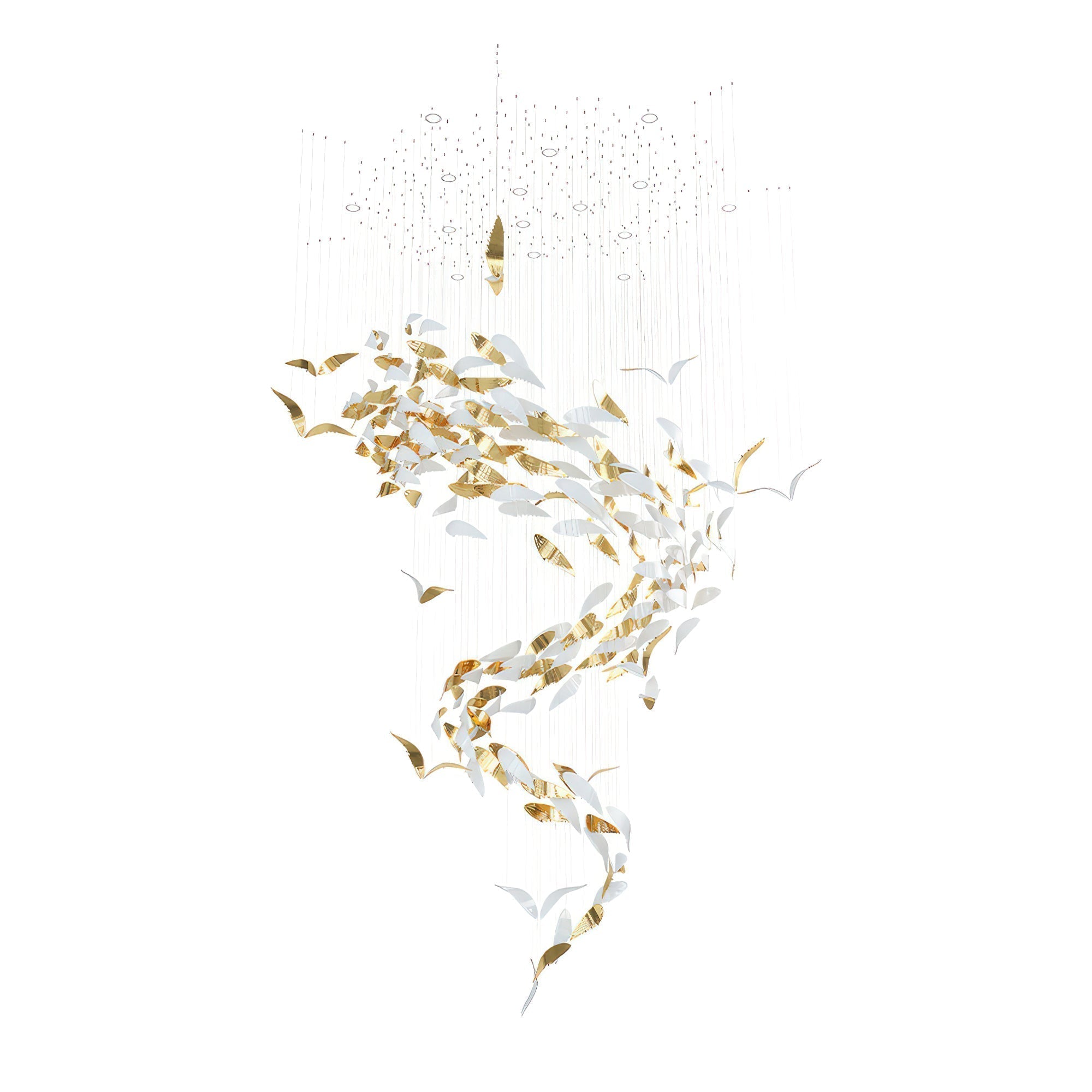 Bennett Modern Layered Crown Chandelier with Integrated LED and Glass Shades for Living Room
