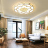 Modern Flower Swirl LED Flush Mount Ceiling Light Metal Acrylic Petal Fixture for Bedroom
