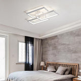 Geometric Triple Rectangle LED Flush Mount Ceiling Light Modern Indoor Fixture for Living Room
