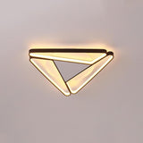 Modern Geometric LED Flush Mount Ceiling Light Fixture for Living Room and Bedroom